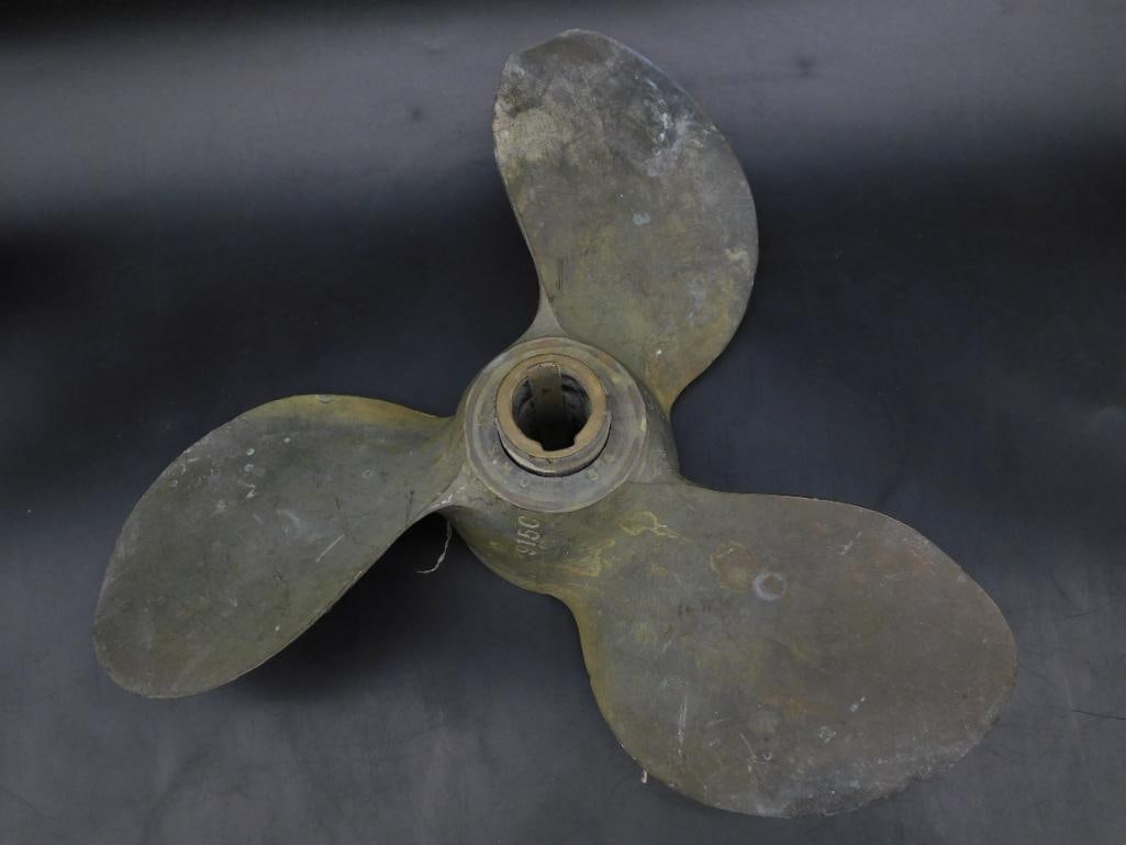 THREE BLADE BOAT PROPELLER VINTAGE ANTIQUE: Three Blade Boat Propeller Vintage Antique. See photos for exact size and condition.