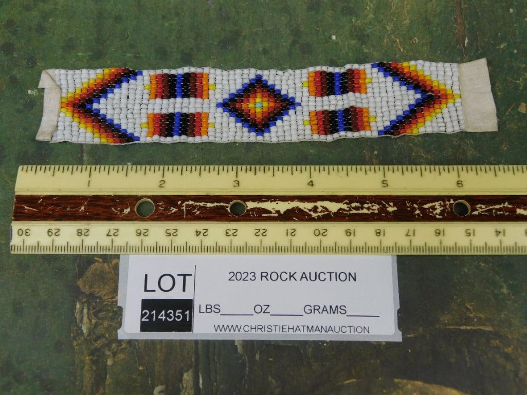 SEED BEAD NATIVE AMERICAN DESIGN BAND - 8