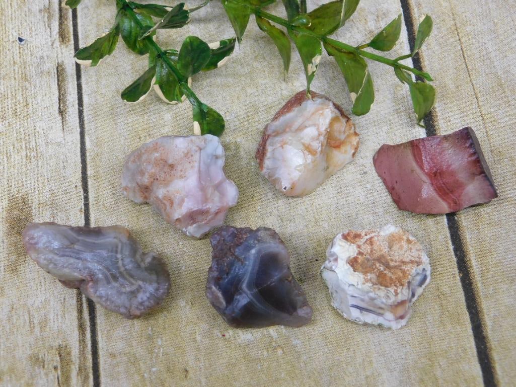 MIXED LOT ROCK STONE LAPIDARY SPECIMEN: MIXED LOT ROCK STONE LAPIDARY SPECIMEN