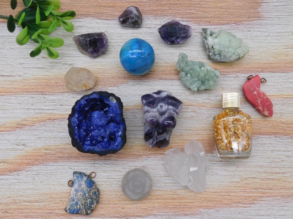 MIXED LOT ROCK STONE LAPIDARY SPECIMEN: MIXED LOT ROCK STONE LAPIDARY SPECIMEN