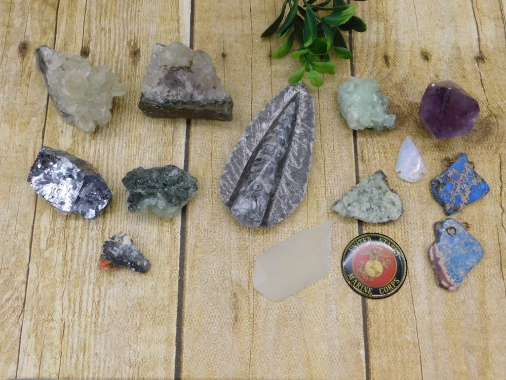 MIXED LOT ROCK STONE LAPIDARY SPECIMEN: MIXED LOT ROCK STONE LAPIDARY SPECIMEN