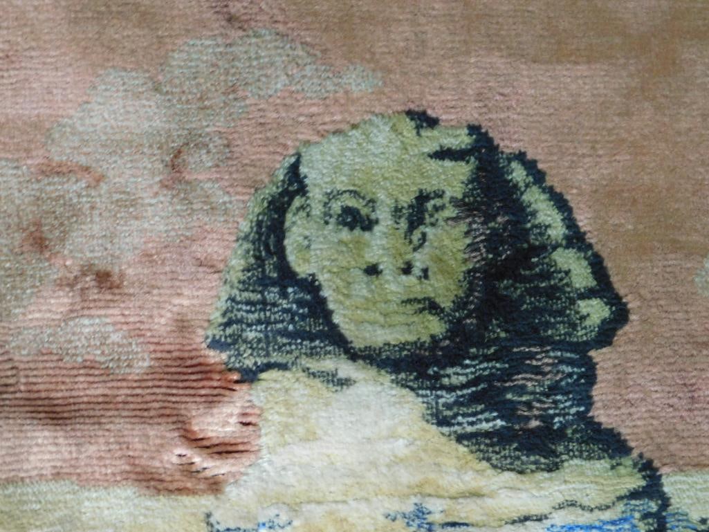 Decorative Rug Featuring the Sphinx and Pyramids - 10
