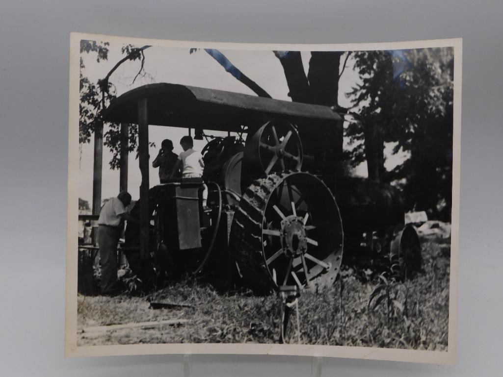 Photograph - Antique Steam Traction Engine Black and White Print (1 of 2)