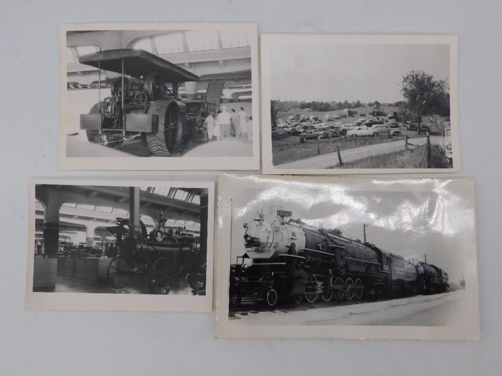 Photograph - Antique Steam Tractors and Train Engine, Group of 4 (1 of 2)
