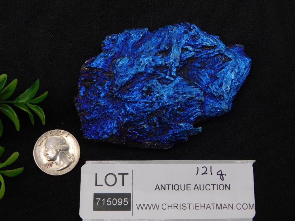 Crystal Titanium Aura Blue Chalcopyrite Cluster Specimen - 2