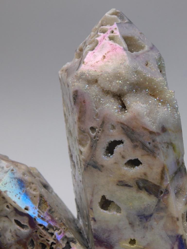 Crystal Cluster - Iridescent Aura Quartz Specimen, Large - 4