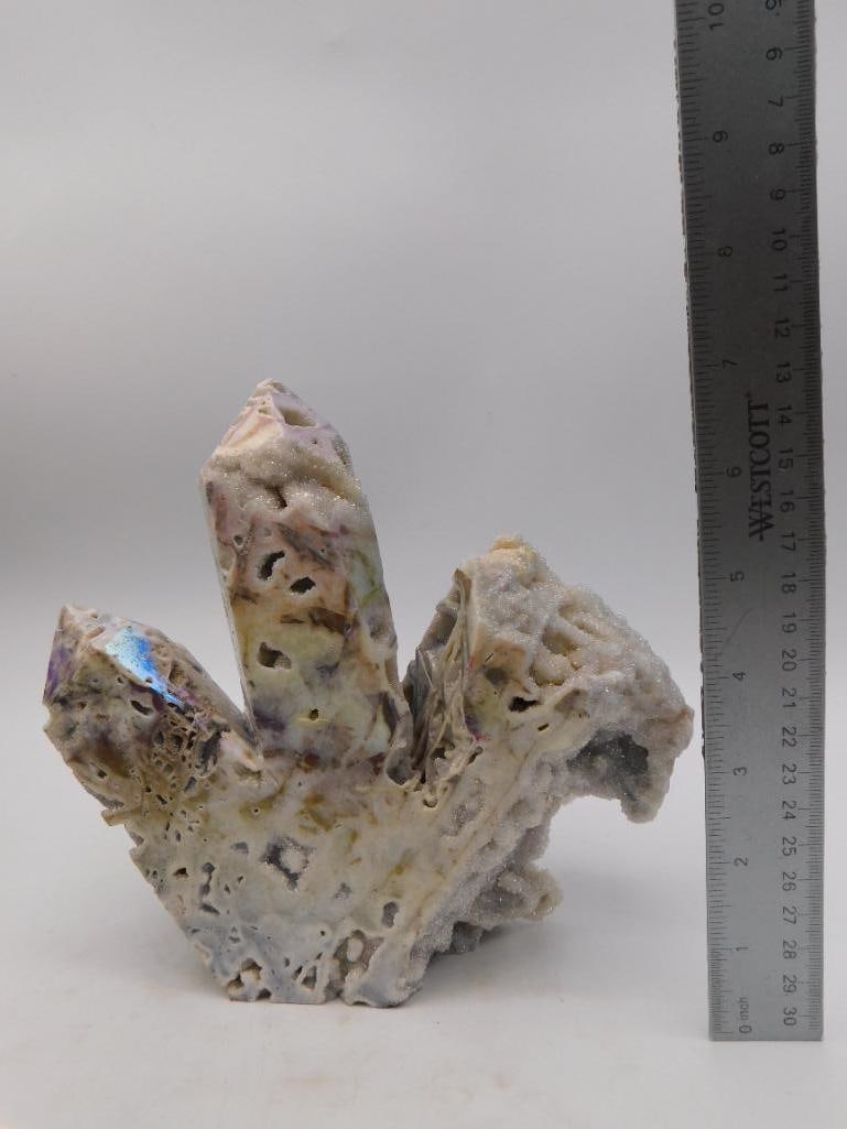 Crystal Cluster - Iridescent Aura Quartz Specimen, Large - 6