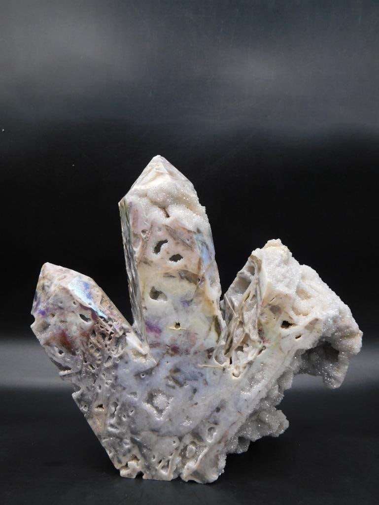 Crystal Cluster - Rainbow Aura Quartz Point Formation - 2
