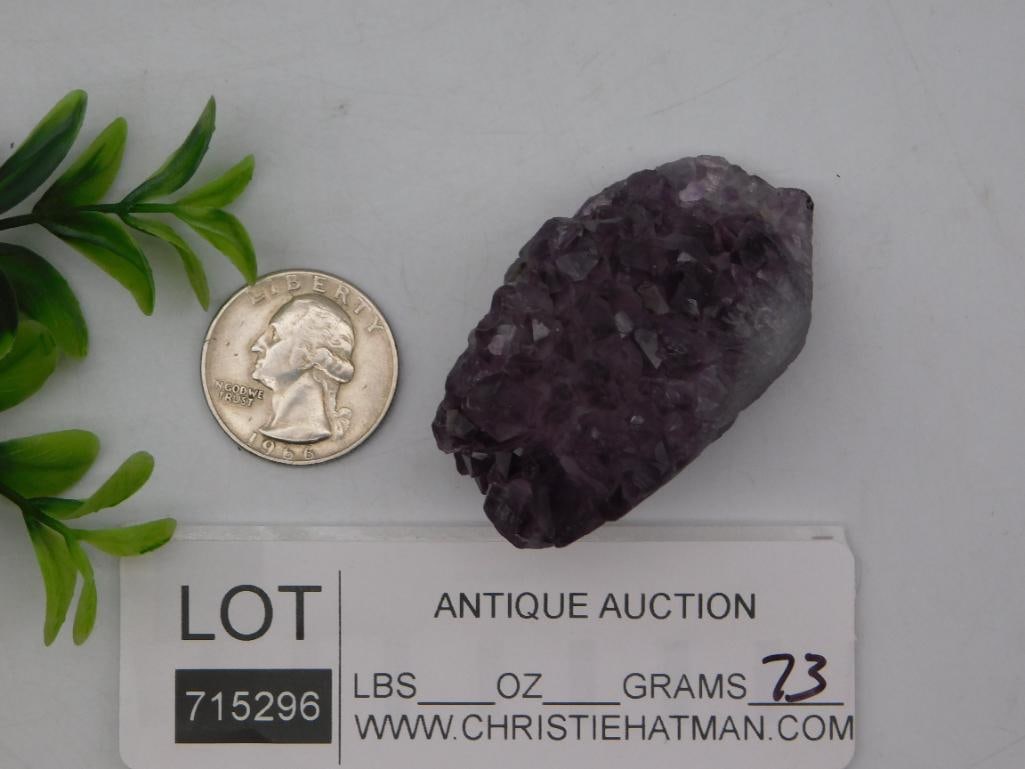 Crystal - Amethyst Geode Cluster Specimen, 73 Grams - 2