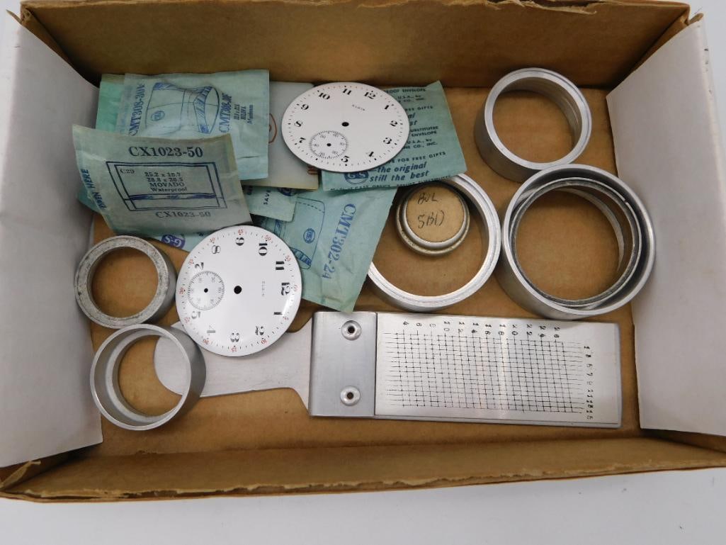 Watch Parts: Vintage Crystal Lot - Elgin, Movado, Waltham (1 of 2)