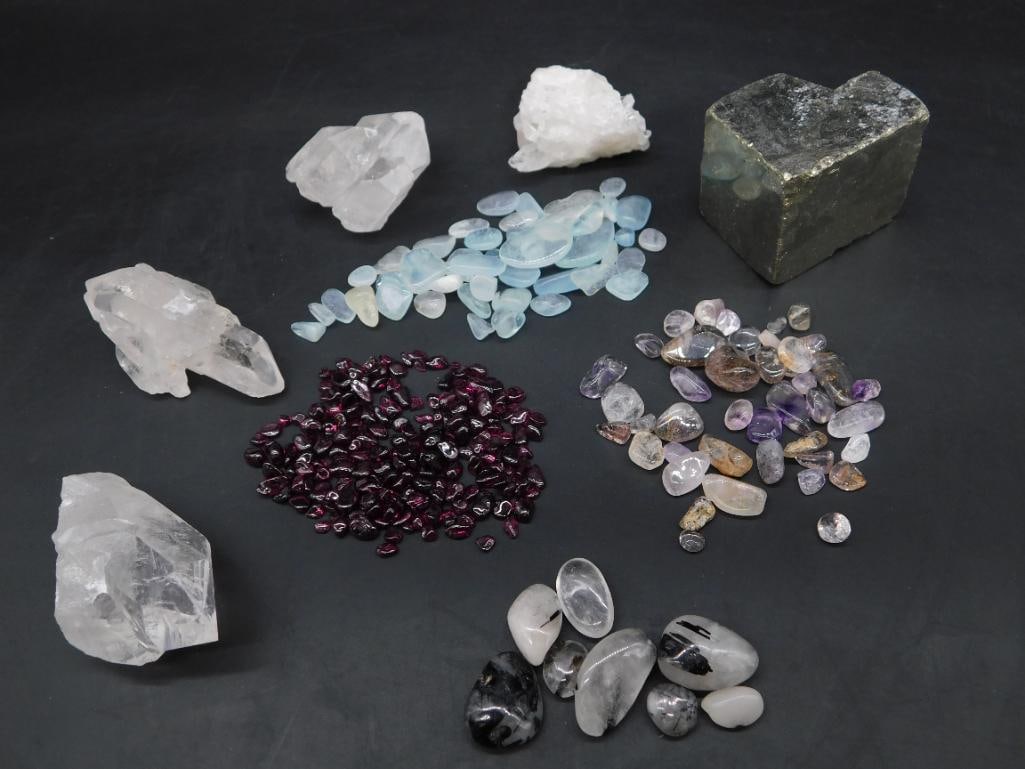MIXED LOT ROCK STONE LAPIDARY SPECIMEN: MIXED LOT ROCK STONE LAPIDARY SPECIMEN