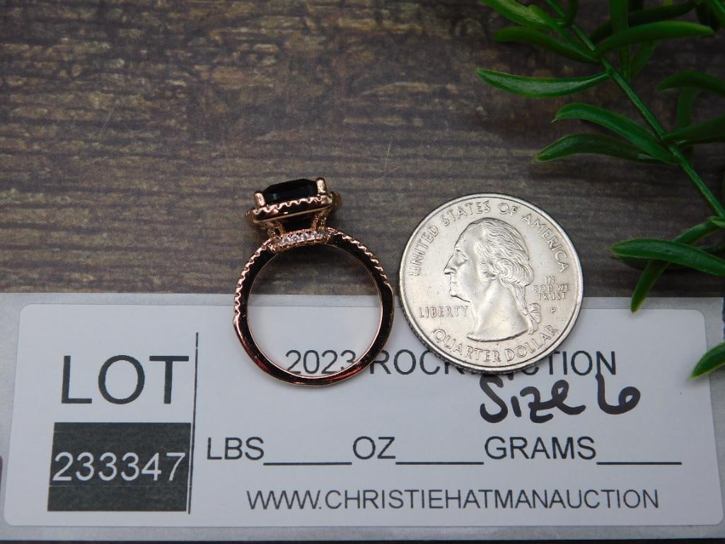 GENUINE STONE RING SIZE 6 - 4