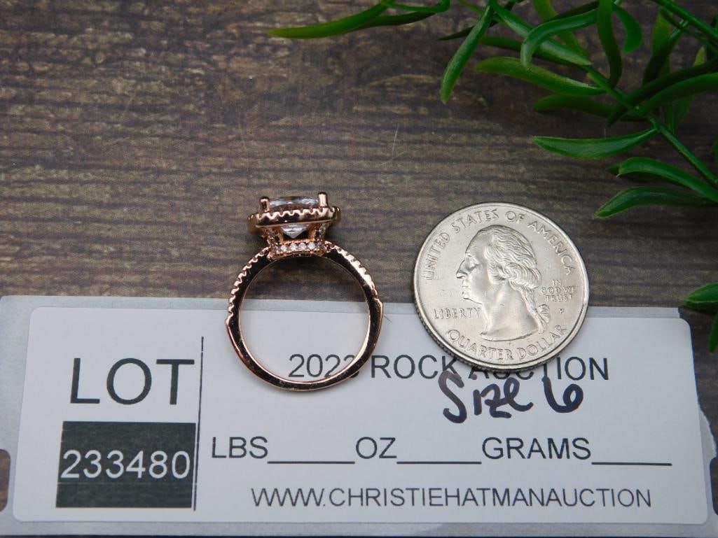 GENUINE STONE RING SIZE 6 - 4