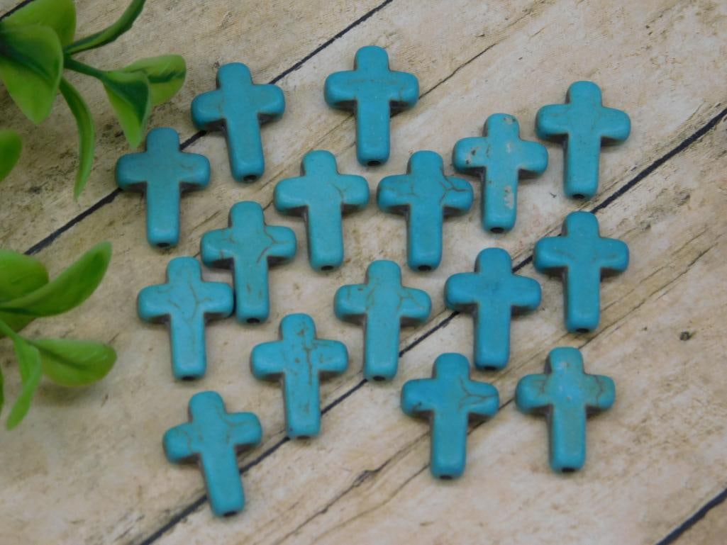 GENUINE STONE CROSS BEADS - 4