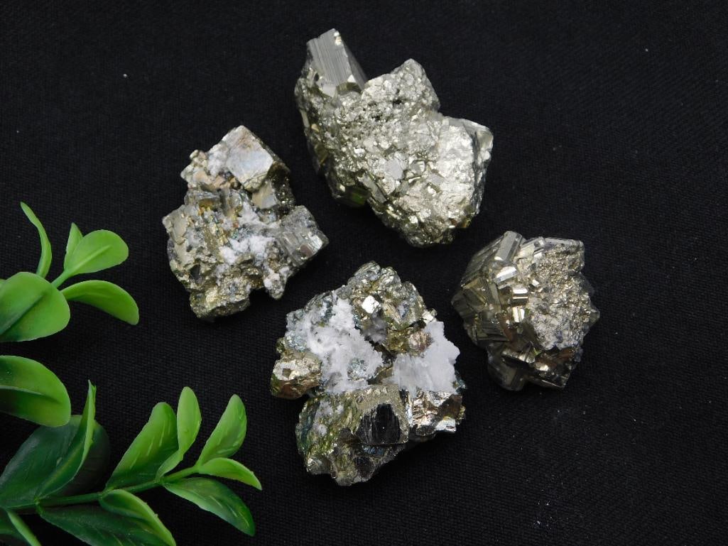 Mineral Specimens - Pyrite Crystal Clusters, Lot of 4 (1 of 2)