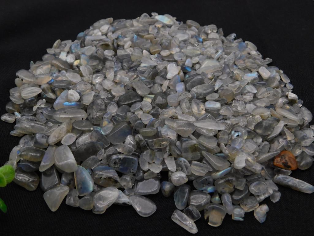 Crystal - Labradorite Tumbled Chips, 1 Pound Bag - 2