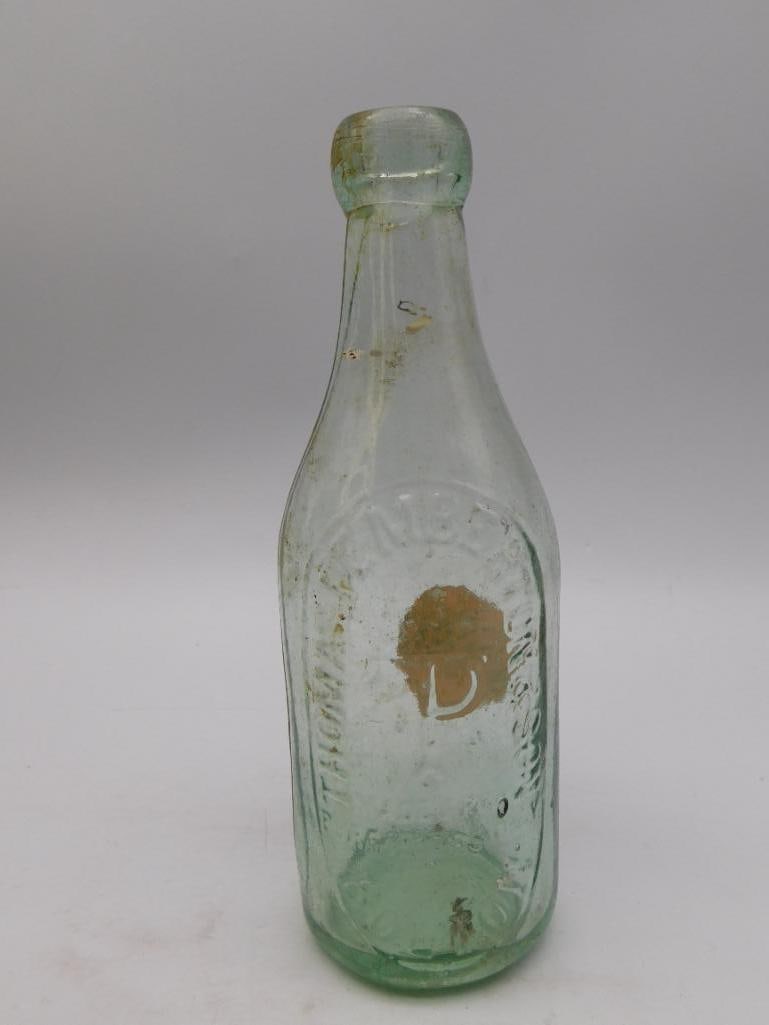 Antique Bottle - Aqua Glass Bottle Embossed Thomas (1 of 3)