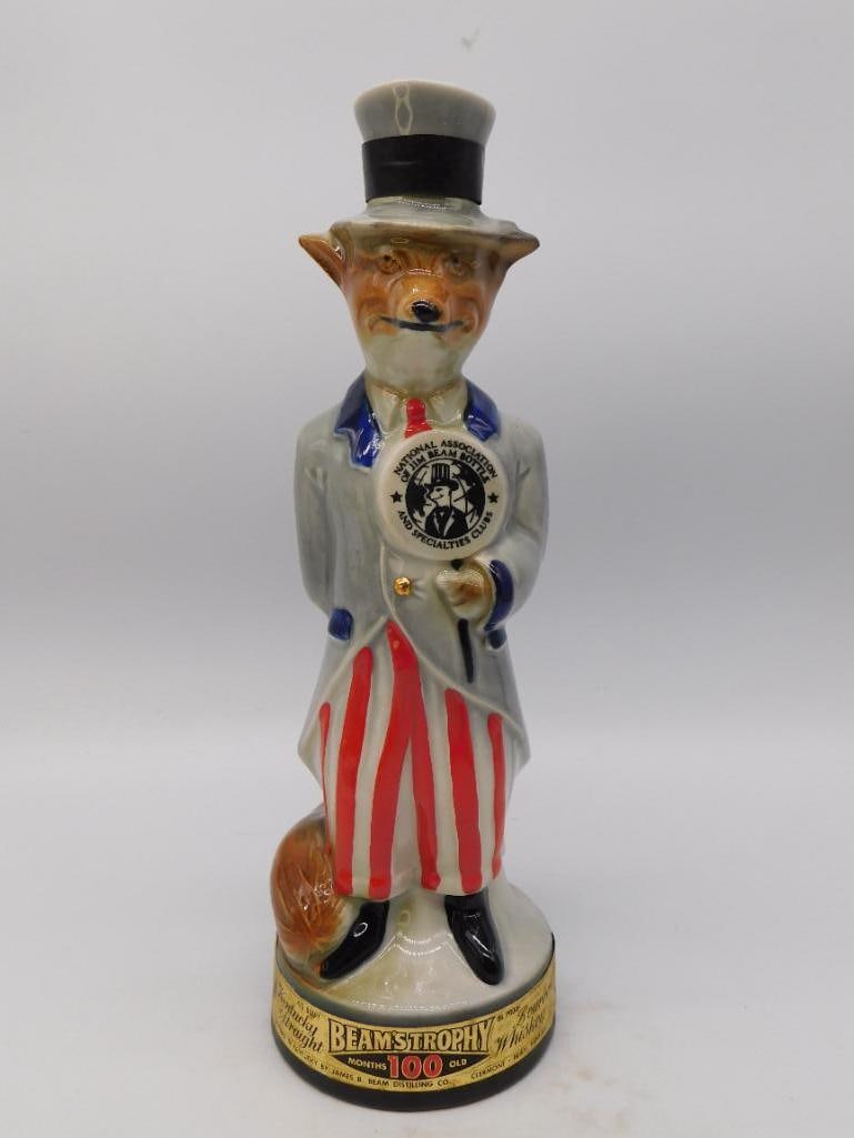 Jim Beam Trophy Fox in Top Hat Bottle - 2