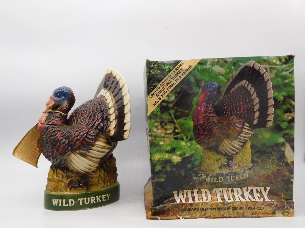 Wild Turkey Ceramic Bourbon Decanter Fanned Tail with Hang Tag (1 of 4)