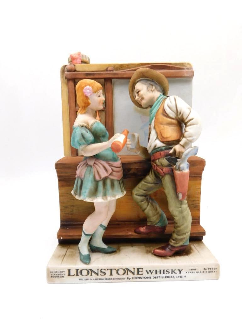 Lionstone Cowboy and Saloon Girl Old West Whiskey Decanter (1 of 5)