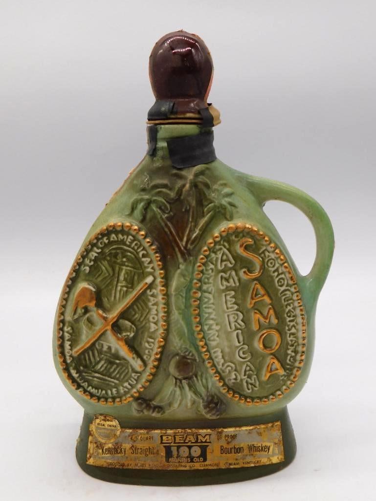 Jim Beam American Samoa 75th Anniversary Ceramic Jug Decanter (1 of 3)