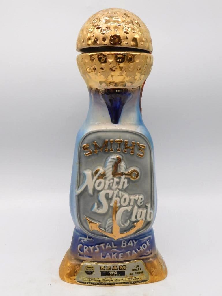 Jim Beam Smith's North Shore Club Crystal Bay Lake Tahoe Decanter (1 of 3)