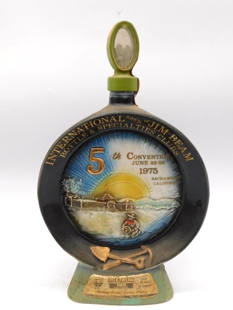 Jim Beam Camellia City Club 5th Convention Decanter Sacramento 1975 (1 of 3)