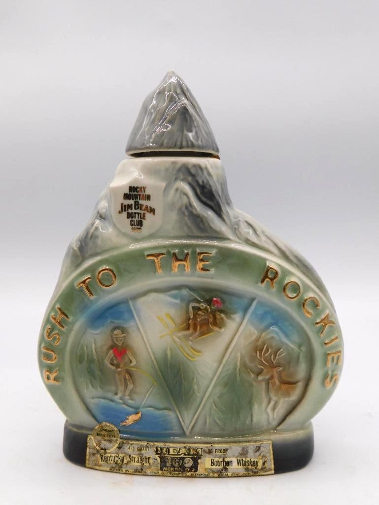 Jim Beam Rush to the Rockies Bottle Club Bourbon Decanter (1 of 3)