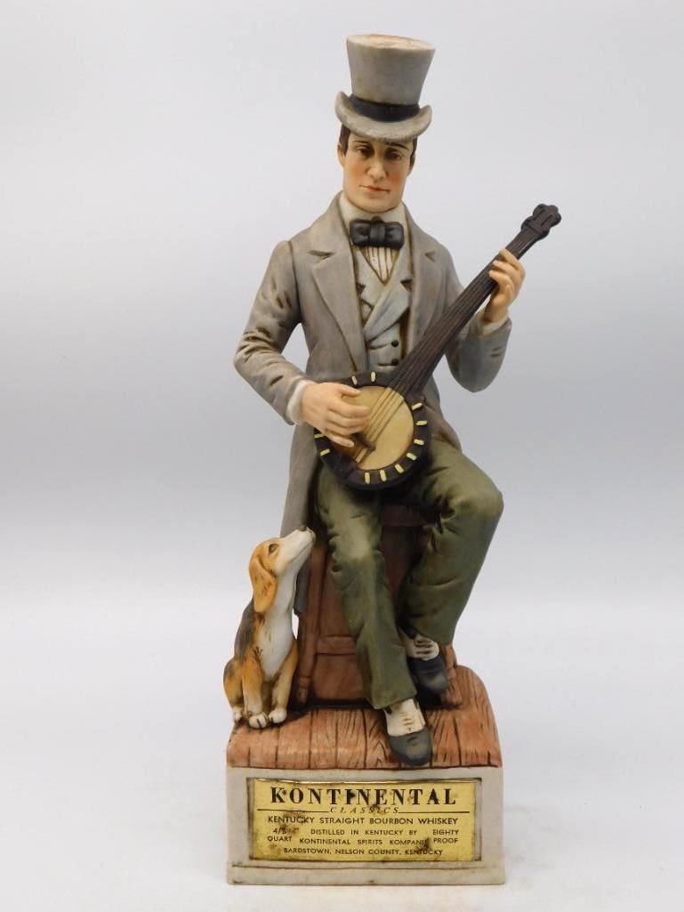 Kontinental Classics Banjo Player with Hound Bisque Decanter (1 of 3)