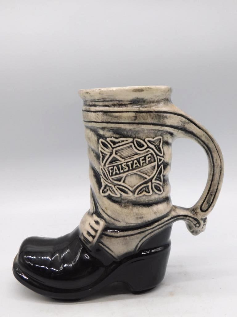 Falstaff Beer Ceramic Boot-Form Pitcher Breweriana (1 of 2)