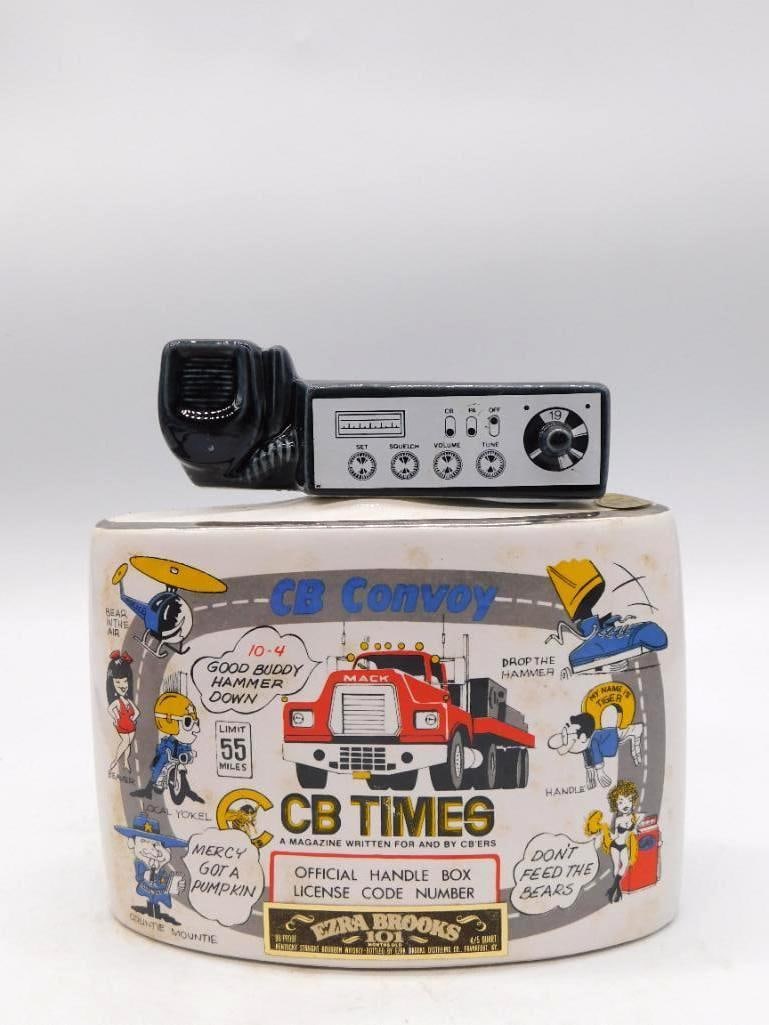 Ezra Brooks CB Convoy Radio Handset Novelty Whiskey Decanter (1 of 3)