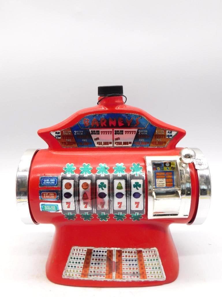 Jim Beam Barney's Casino Lake Tahoe Slot Machine Decanter (1 of 3)