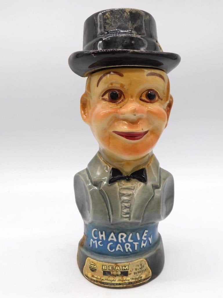 Jim Beam Charlie McCarthy Portrait Bourbon Whiskey Decanter (1 of 3)