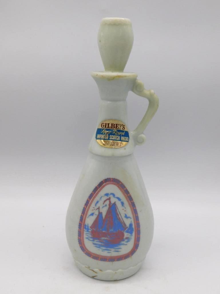 Jim Beam Regal China Turquoise Swirl Bourbon Decanter Seal Intact (1 of 3)