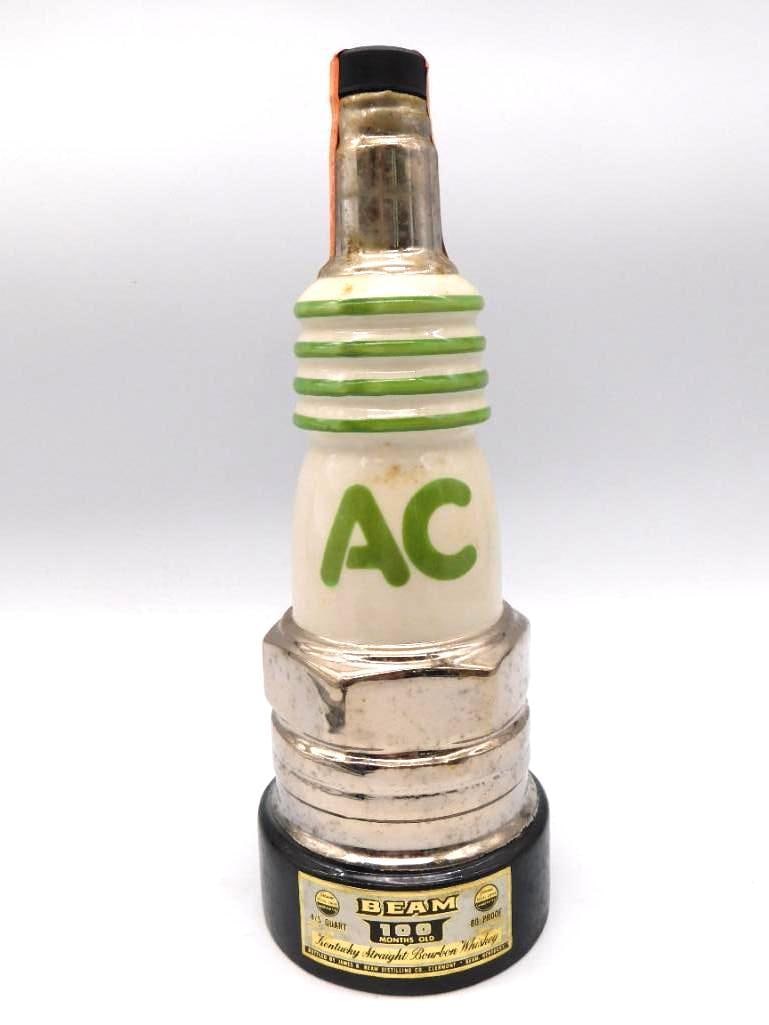 Jim Beam AC Spark Plug Whiskey Decanter Seal Intact (1 of 3)