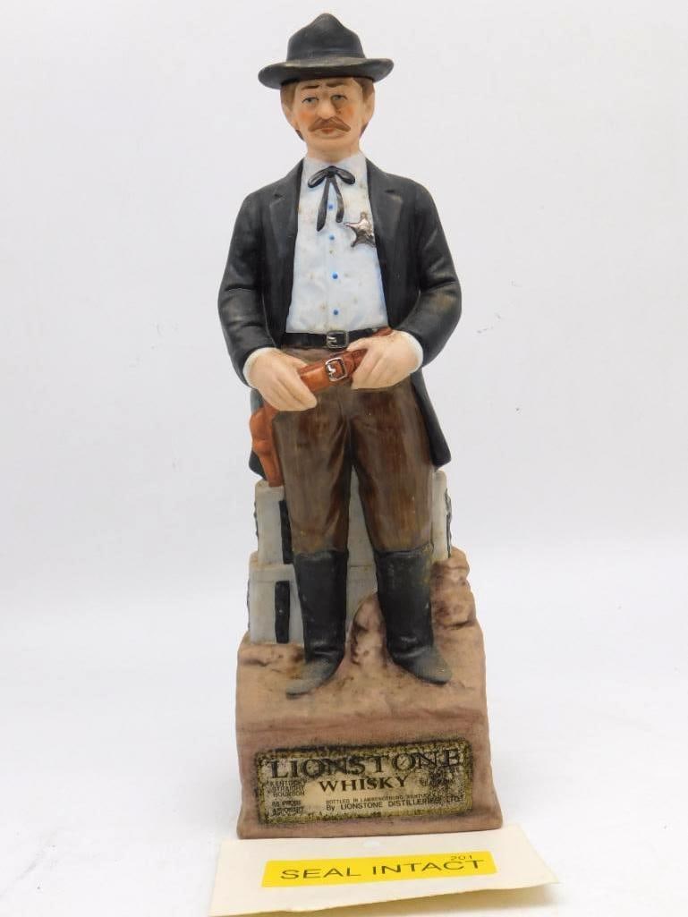 Lionstone Wells Fargo Man Old West Series Decanter Seal Intact (1 of 5)
