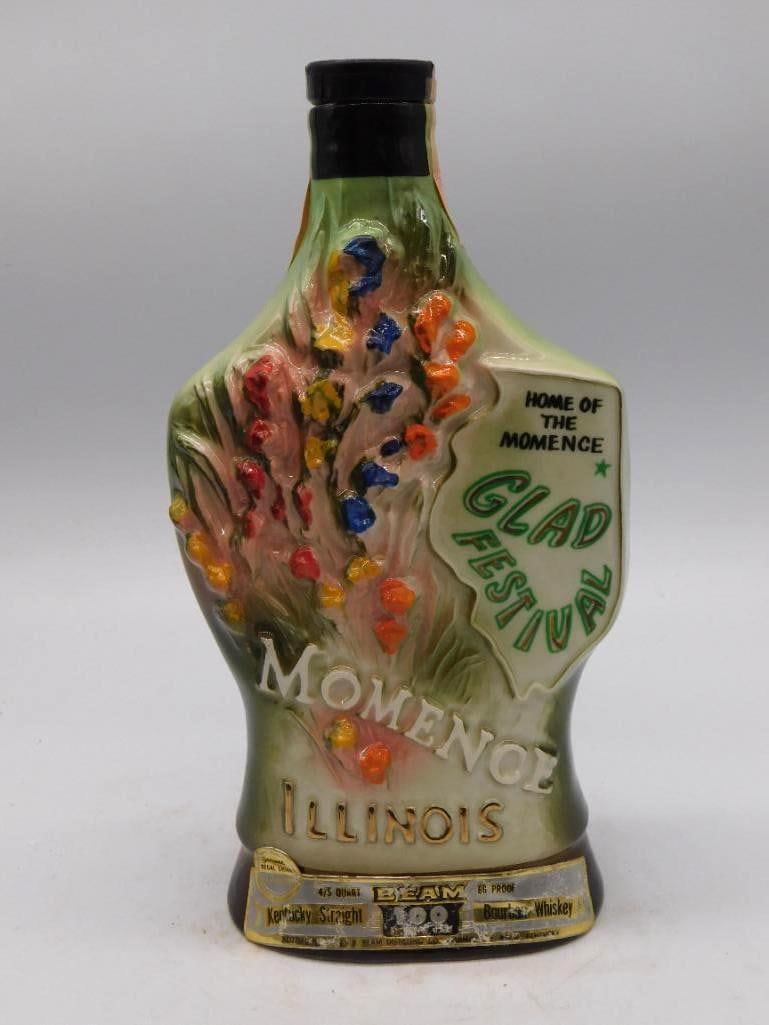 Jim Beam Momence Illinois Gladiolus Festival and Antique Auto Show Club Decanters Lot of 2 (1 of 3)