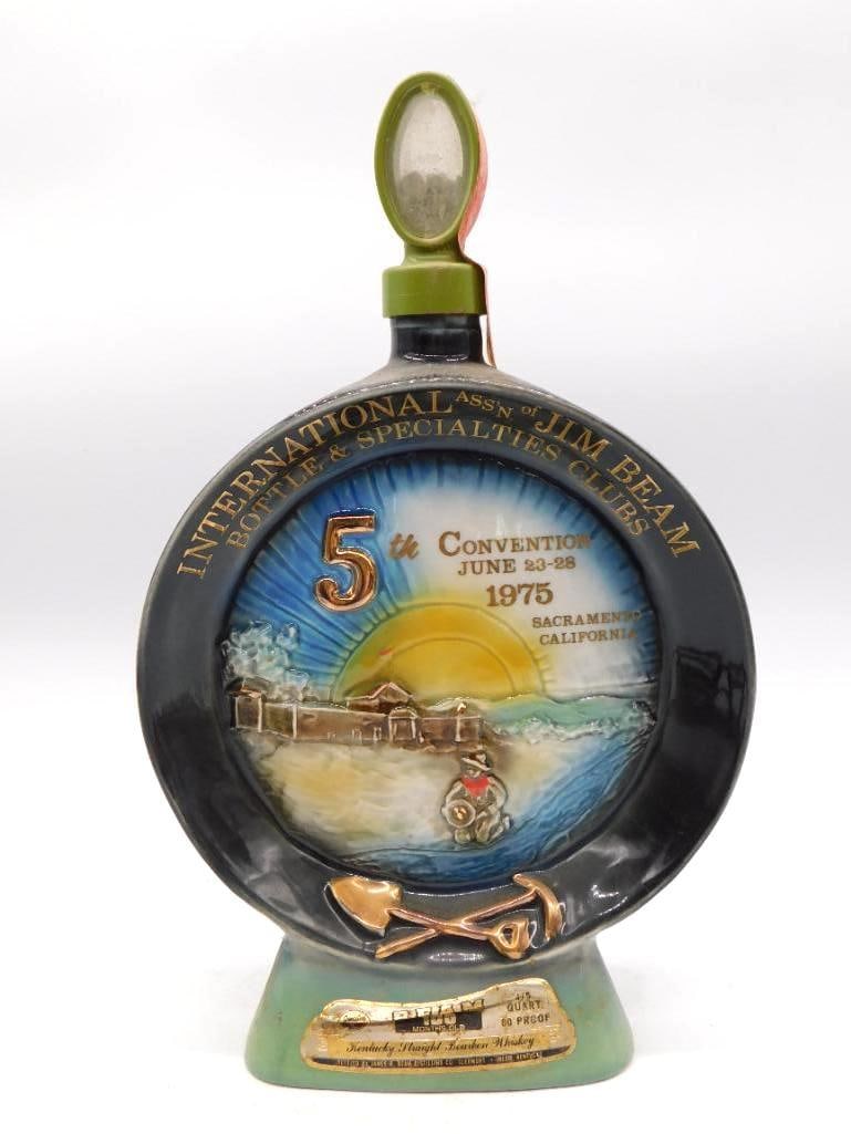 Jim Beam Grecian Urn and Camellia City Bottle Club Convention Decanter Pair (1 of 3)