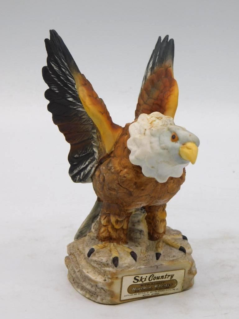 Ski Country Bald Eagle Miniature Bourbon Whiskey Decanter (1 of 3)
