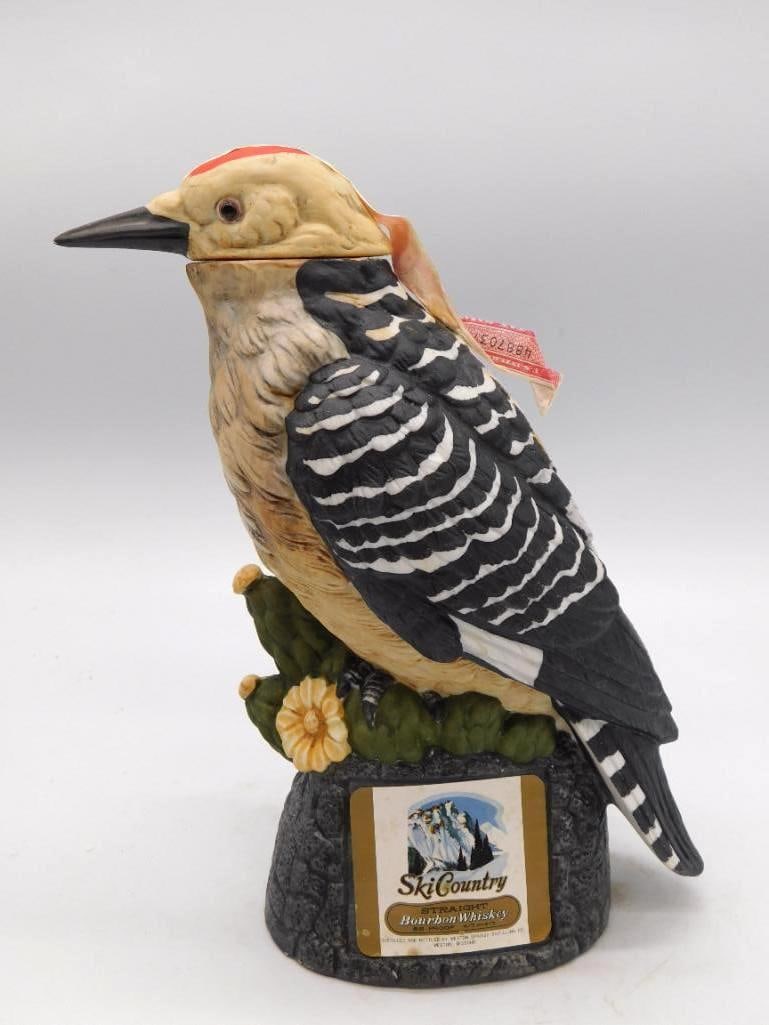 Ski Country Woodpecker on Cactus Porcelain Decanter (1 of 3)