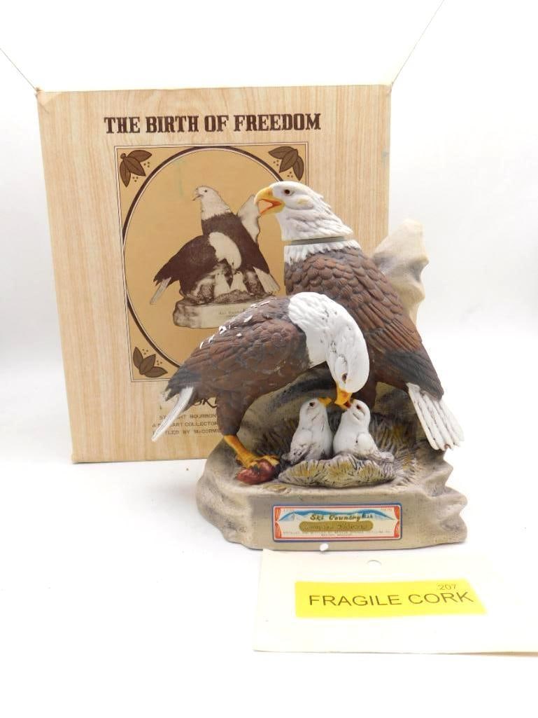Ski Country Birth of Freedom Bald Eagle Family Decanter with Original Box (1 of 4)