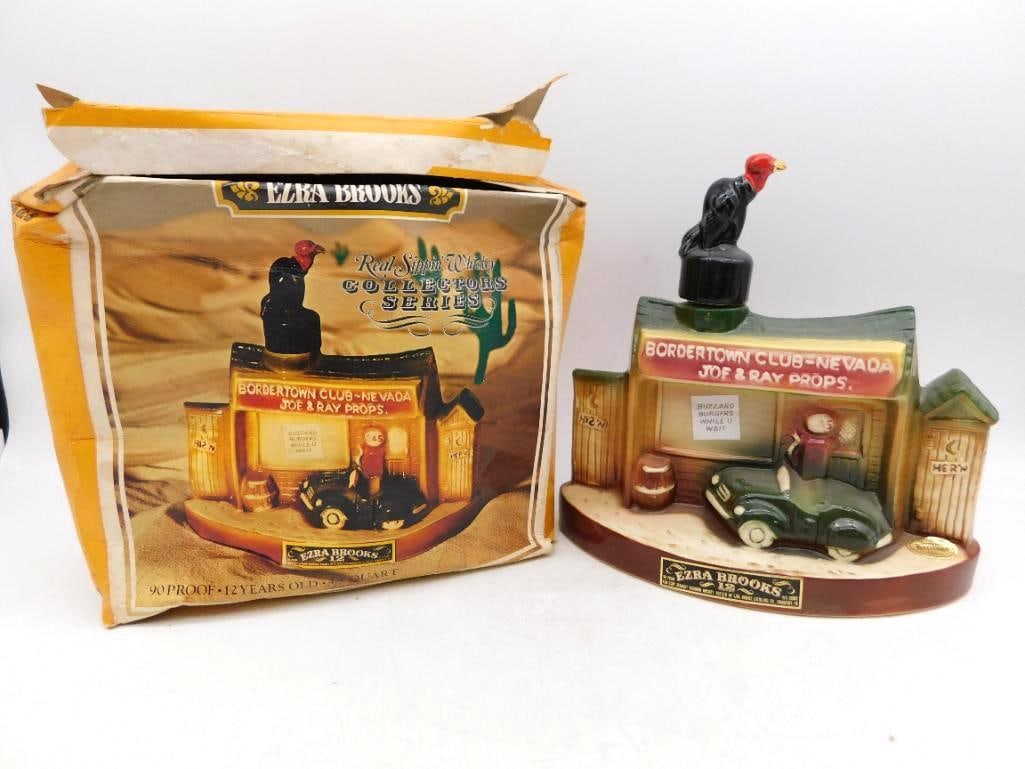 Ezra Brooks Bordertown Club Nevada Decanter Collectors Series with Original Box (1 of 3)