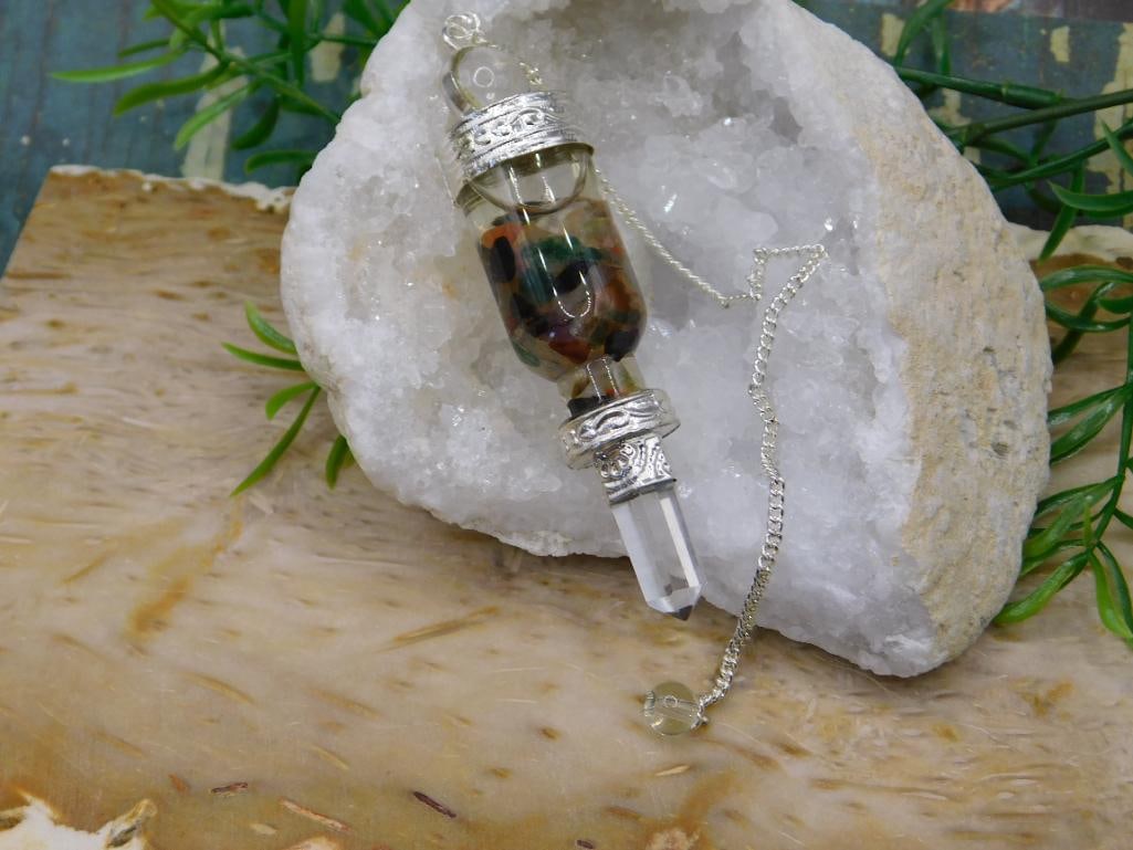 MIXED STONE PENDULUM ROCK STONE LAPIDARY SPECIMEN: MIXED STONE PENDULUM ROCK STONE LAPIDARY SPECIMEN