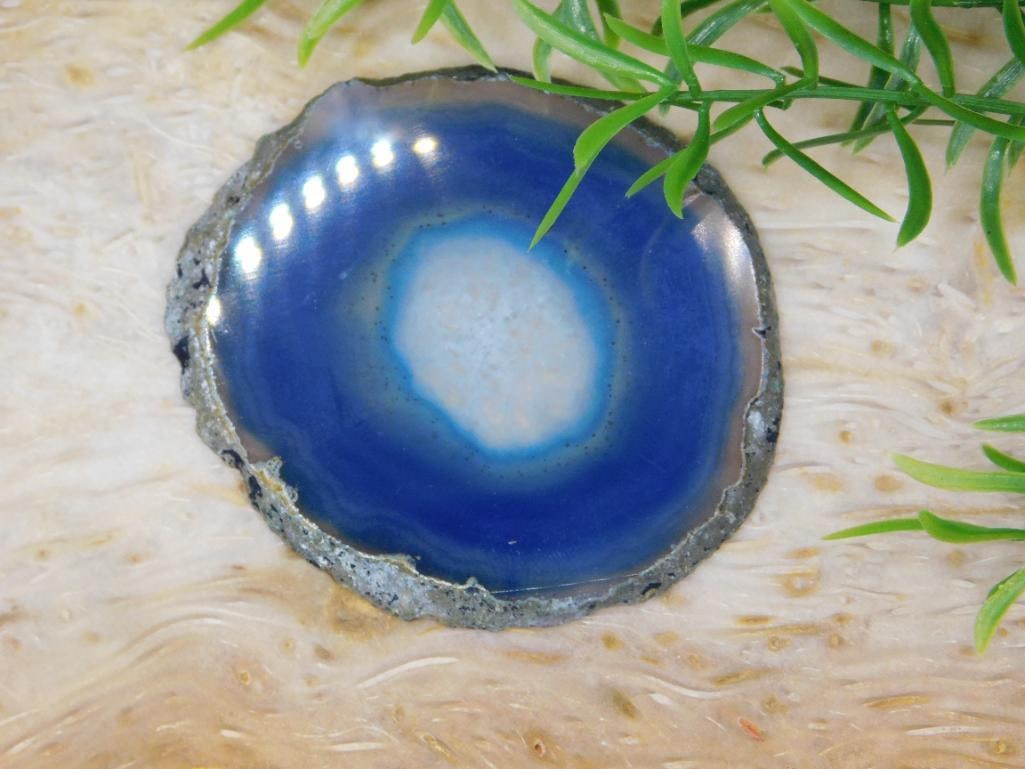 AGATE SLICE ROCK STONE LAPIDARY SPECIMEN - 4