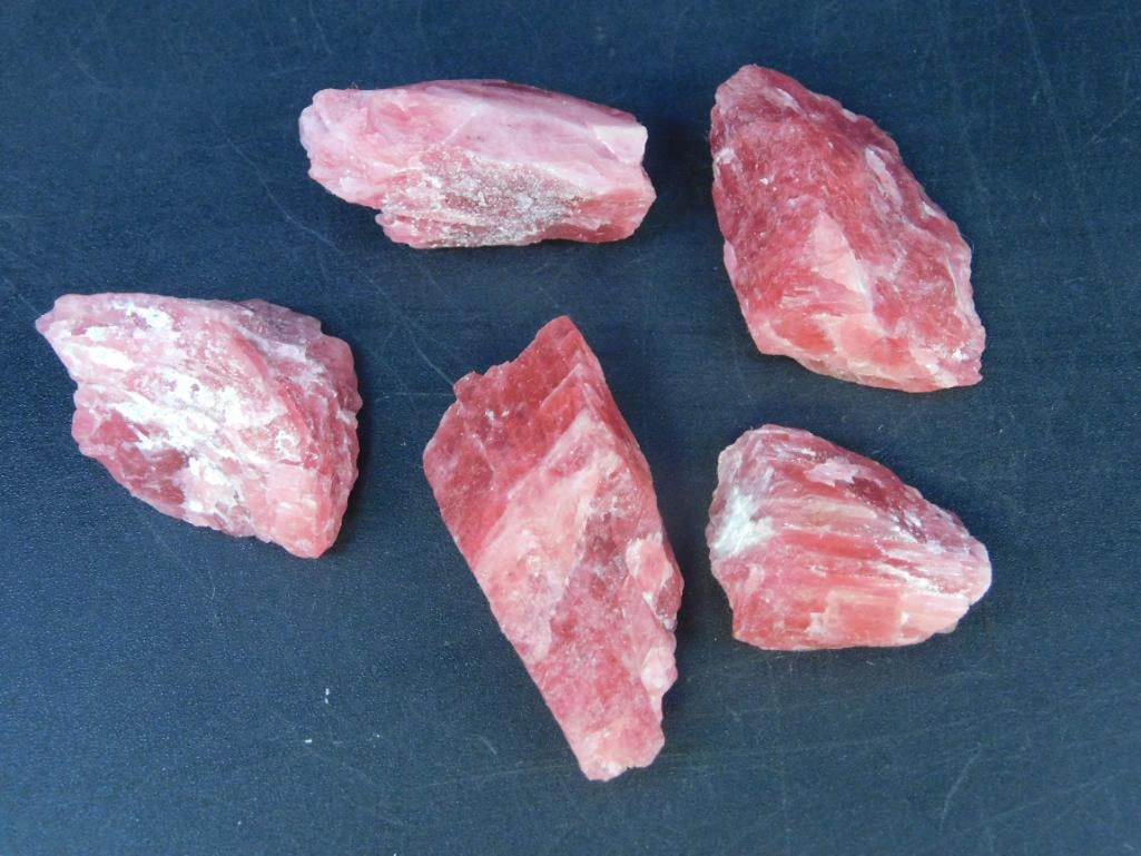 GEM RHODONITE ROCK STONE LAPIDARY SPECIMEN: Gem Rhodonite Rock Stone Lapidary Specimen. See photos for exact size and condition.