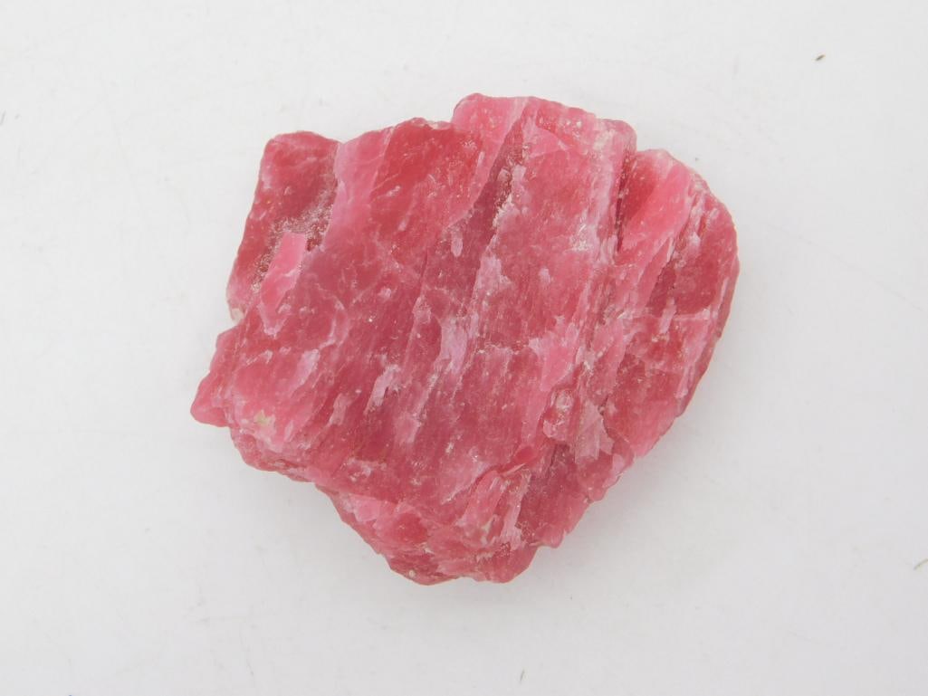 GEM RHODONITE 165 CARATS ROCK STONE LAPIDARY SPECIMEN: Gem Rhodonite 165 Carats Rock Stone Lapidary Specimen. See photos for exact size and condition.