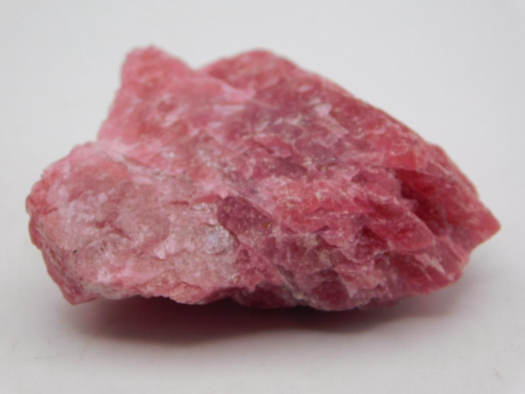 GEM RHODONITE 245 CARATS ROCK STONE LAPIDARY SPECIMEN: Gem Rhodonite 245 Carats Rock Stone Lapidary Specimen. See photos for exact size and condition.