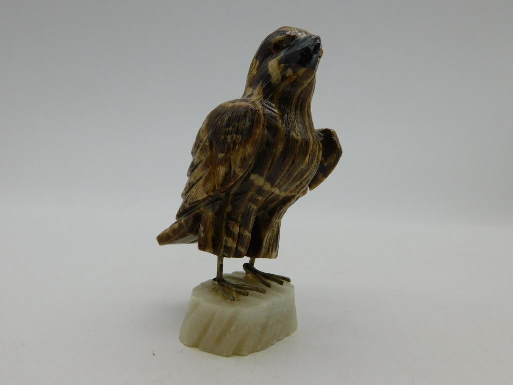 STONE BIRD ROCK STONE LAPIDARY SPECIMEN: Stone Bird Rock Stone Lapidary Specimen. See photos for exact size and condition.