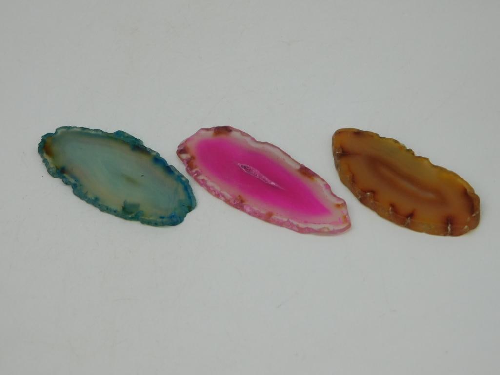 AGATE SLICE ROCK STONE LAPIDARY SPECIMEN - 4
