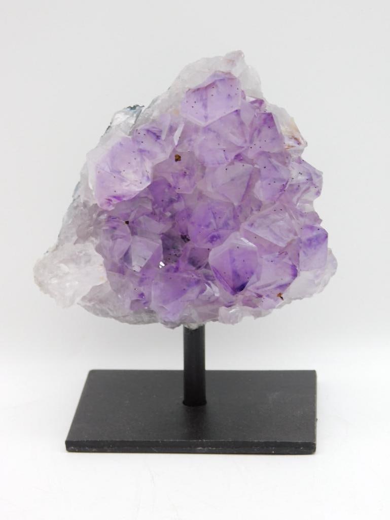 AMETHYST DISPLAY ROCK STONE LAPIDARY SPECIMEN: Amethyst Display Rock Stone Lapidary Specimen. See photos for exact size and condition.